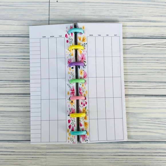 happy planner skinny mini size extension set 6 months undated floral - Picture 3 of 7